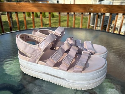 Nike Icon Classic Womens Platform Sandal Size 10 Rose Pink Gladiator Straps