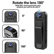 Camcorder Mini Police Body Camera HD 1080P Video DVR Clip IR Night Cam 8-Hour