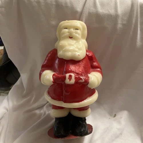 Vintage Tavern Novelty Candle Large Santa Claus Socony Vacuum Oil Co Mobil - product listing photo