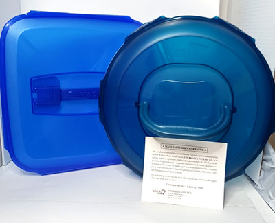 LocknLock Chip & Dip Storage Set w/ Handle Lid 2 Round Containers BPA-Free