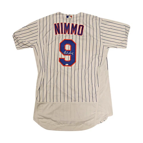 Brandon Nimmo New York Mets Signed Pinstripe Nike Authentic Jersey MLB Auth