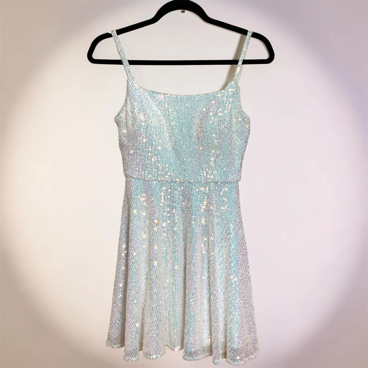 zara blue floral dress Lydia Blue Sequin Mini Dress - US 8 main image 0