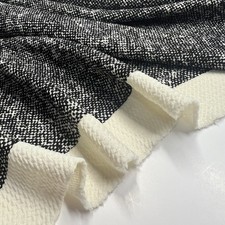 Liverpool Bullet Texture Stretch Grey Ivory Fabric Lot of 2 Yards  12" 10