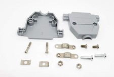 50-Pack Gray Plastic Hood For DB-25 Pin Connectors Short Screws D-Sub Shell