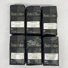 Peet's Coffee Holiday Blend Ground Coffee Dark Roast 4.5lbs 12oz/6 Bag BB06/26