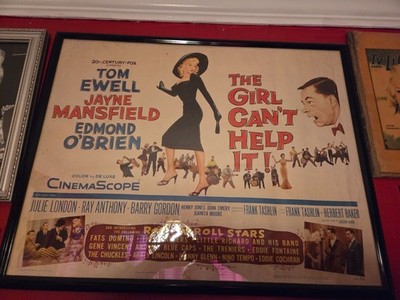 Jayne Mansfield Original 1956 Half Sheet Framed 22 X 30 Black W/Poly Glass