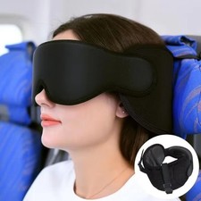 3D Sleep Eye Mask Travel Soft Memory Foa m Padded Shade Cover Sleeping Blindfold