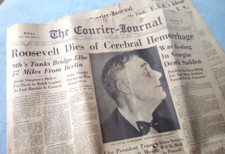 Kentucky Courier Journal Newspaper Death of F...