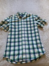 Gap Slim Fit Men Check Short Sleeve Button-Up Shirt Multicolor Size M