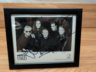 The Eagles Signed Autograph Photo All 5 With COA 8x10 Picture Hell Freezes Over