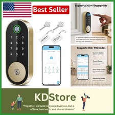 Smart Fingerprint Deadbolt with Keypad - Keyless Entry for Busy Homes  Rentals