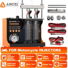 2-Cylinder Ultrasonic Fuel Injector Cleaner Tester For Automotive Car Motorcycle