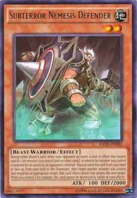 Subterror Nemesis Defender - RATE-EN082 - Rare - Unlimited Edition - Heavily Pla