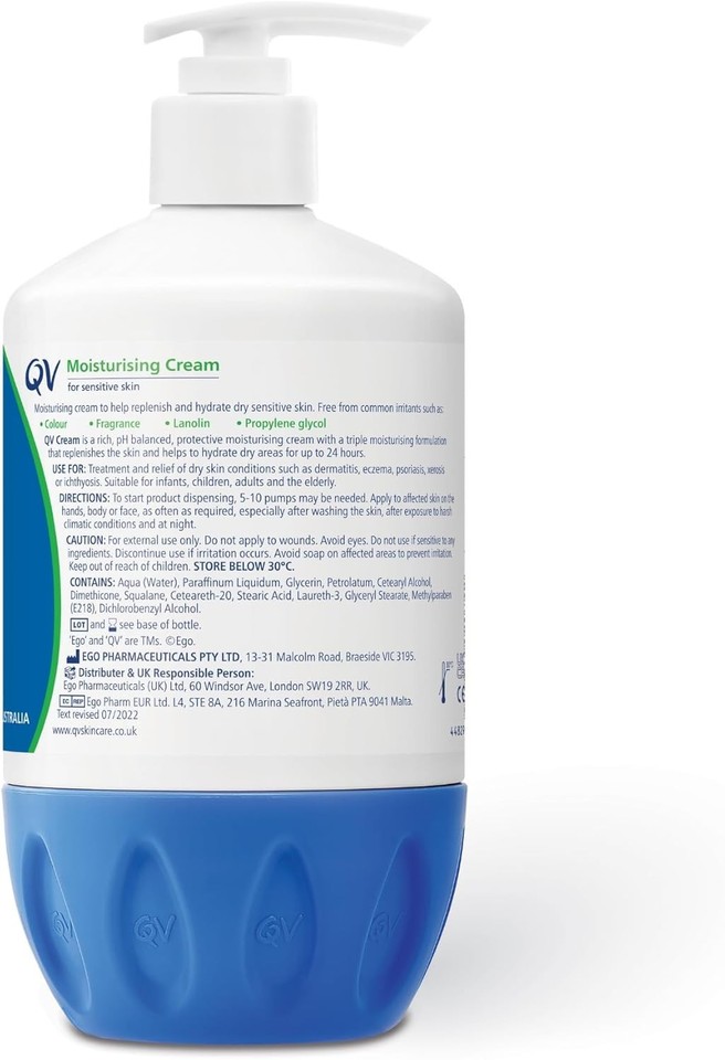 QV Cream With 10 Glycerin 100g Rich Protective Moisturiser For Sensitive Dry Skin Fragrance Free Noncomedogenic Body Cream Hydrating Skin Care For Eczema Psoriasis Dermatitis Tube Price In Egypt 31260973 - View #9