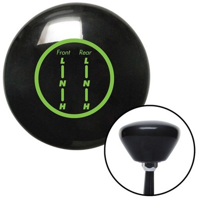 Green Transfer Case #7 Black Retro Shift Knob w/ M16x1.5 Insert Shifter Auto