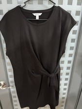 Nine West Ladies Tie Front Black Dress - Size XL