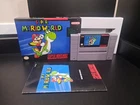 Authentic Super Mario World & Manual CIB W/ Replacement Box SNES Nintendo SMW