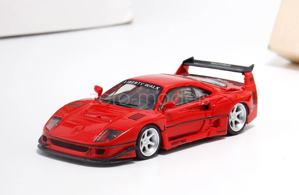 STREET WARRIOR LBWK F40 Red 1/64 Model Car Limited Collection