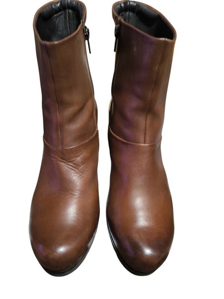 Women Paul Green Boots Brown Leather 6