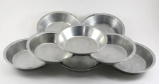 Set of 8 Vintage Mini Individual Pie Tart Pans 5"