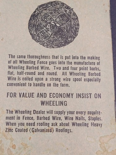 Vtg Wheeling Zinc Fence Advertising Notebook 1930s Fairfield Iowa - Picture 5 of 11