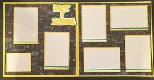12X12 BACK 2 SCHOOL 2 PREMADE SCRAPBOOK PAGES LAYOUTANY GRADE - TONYA 4444