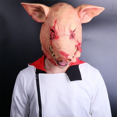 Durable Pig Head Mask Terror Masquerade Masks Halloween Party Accessory Props - Picture 3 of 8