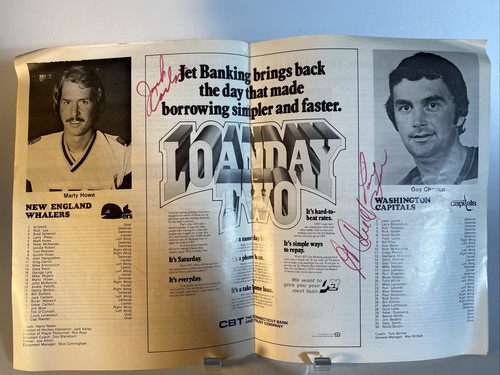 Gordie Howe Autograph New England Whalers “On The Blue Line” magazine & 3 Others - Picture 9 of 12