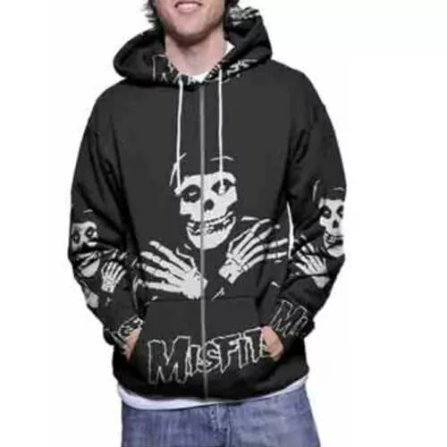Misfits top skull hoodie