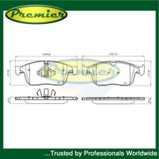 Premier Set pastiglie freno anteriori adatto a Volvo XC60 2008-2017 31445986 31445985