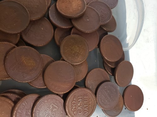 ~5 lbs of Funky Copper Plated Tokens - Picture 5 of 7