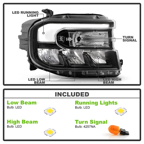 Para 2022 2023 2024 Ford Maverick Negro con Faro LED DRL Faro Pasajero - Imagen 4 de 12