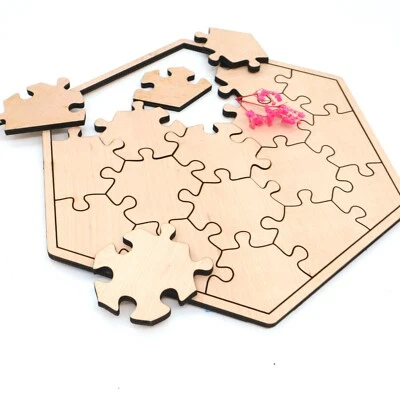 PILA STONE Puzzle en blanco 19 piezas 5 mm arce madera contrachapada, personalizado, diseño propio