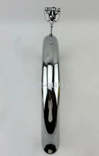 VINTAGE LOWRIDER 20" FLARED FRONT BICYCLE CHROME FENDER W/ RAIDERS LOLLIPOP.