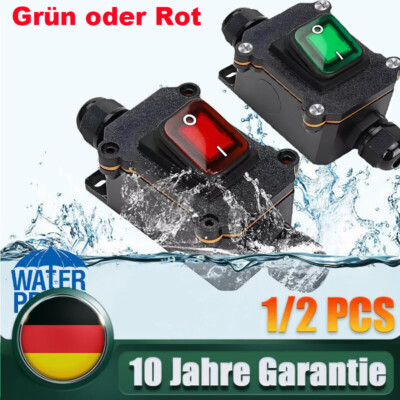Wasserdichter Inline Schalter 12V 20A Außeneinsatz Kabelschalter Schnurschalter
