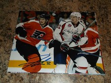 TRAVIS SANHEIM PHILADELPHIA FLYERS CALGARY HITMEN SIGNED 8 X 10 MATTE PHOTO (4)