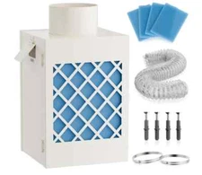 Indoor Dryer Vent Kit HG Power Metal Dryer Vent Box Safety Vent Flap Dryer Li...