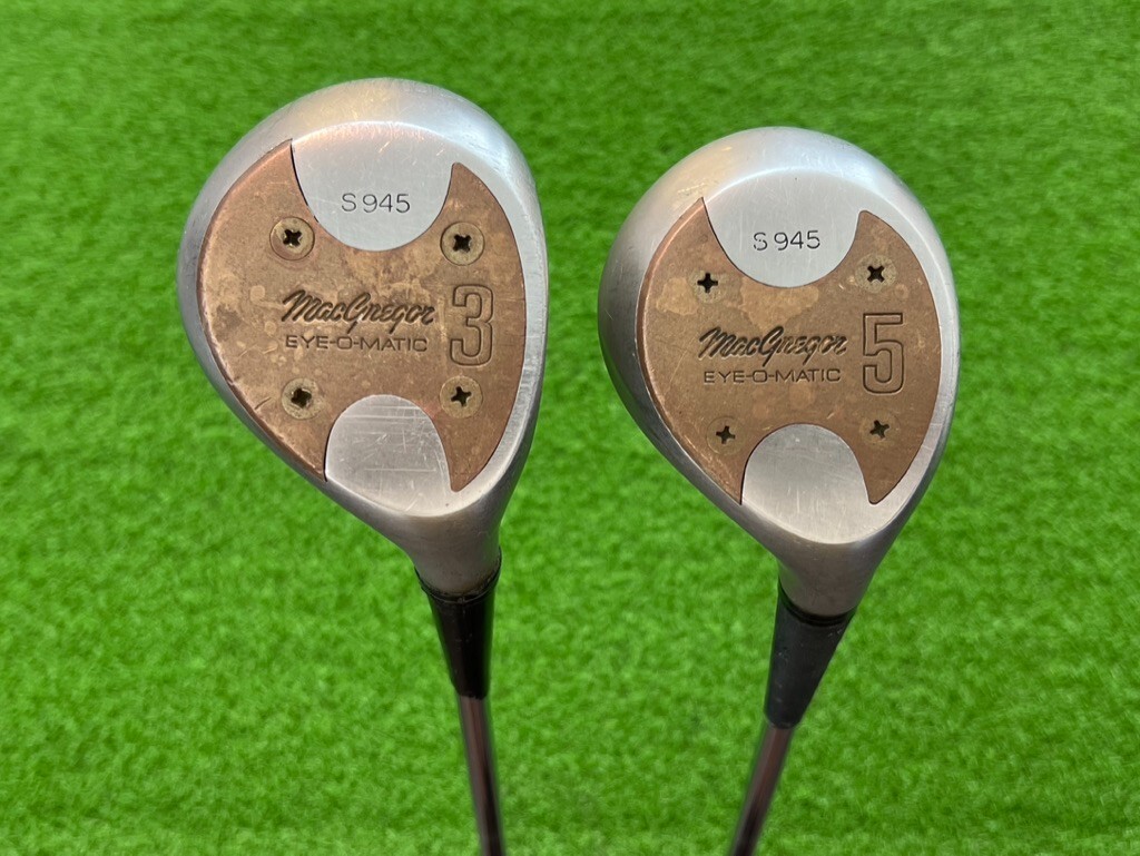 MacGregor Golf Eye-O-Matic S945 MetalWood Steel 3 & 5 WOOD SET