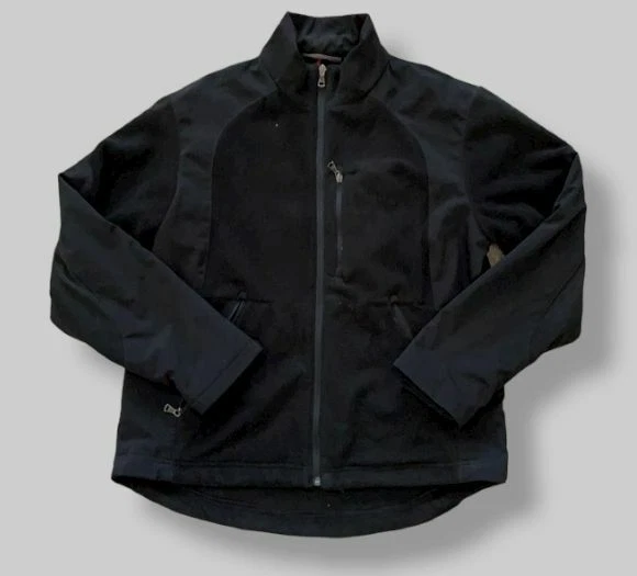 $115 Hawke & Co Men's Black Fleece Full Zip Warm Thermal Jacket Size L