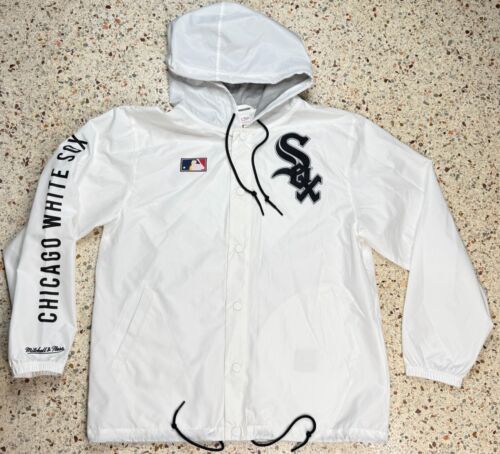 Mitchell & Ness MLB Chicago White Sox Long Sleeve Hooded Windbreaker Size Large