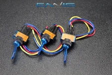 3 PCS TOGGLE SWITCH ON OFF BLUE ROCKER LED 12V 20 AMP 3 PIN IS-EC-IT1220BLU