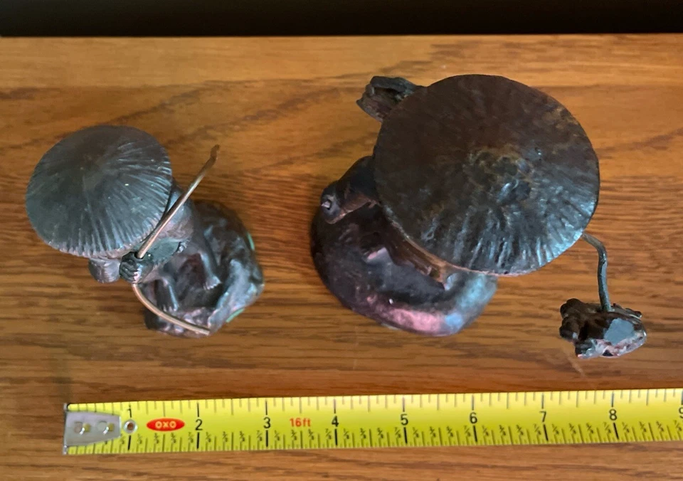 DOS RARAS ESTATUAS DE BRONCE DE INDOCHINA FRANCESA DEL SUDESTE DE ANNAM CON EXCELENTE PÁTINA Foto 4 de 4