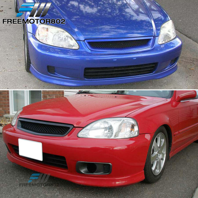 em1 c front lip Ikon Motorsports Compatible with 99-00 Civic 2Dr 3Dr 4Dr OE Style Front Bumper Lip Spoiler