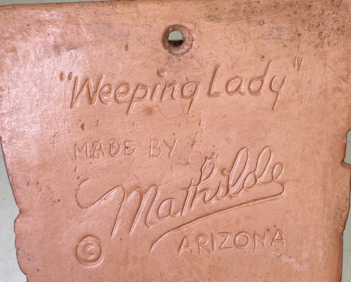 Jarrón jardinera de bolsillo de pared con terracota nativo bebé papoose Arizona cerámica artística - Imagen 10 de 11