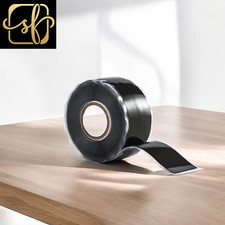 1Inx10' Black Self-Fusing Silicone, Hose Repair Tape, Heavy Duty and Leak Proof