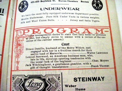1908 Theatre Program "Majestic" w/ Gorgeous Woman On the Cover Wearing Pink * - Picture 10 of 12
