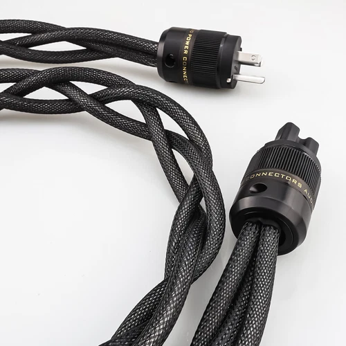 Audiophile US EU Schuko AC versilbert 7N OCC High-End Stromkabel Zuführkabel - Bild 4 von 12
