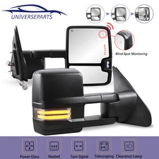 Power Folding Side View Tow Mirrors w/ DRL+BSM For 2008-21 Toyota Sequoia Tundra