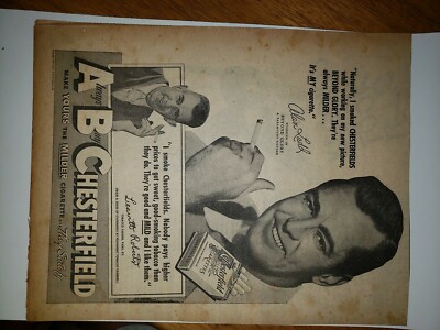 beyond cigarette Alan Ladd Beyond Glory 1948 Chesterfield Cigarettes Advertisement
