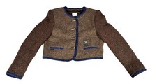 Vintage M&g Women Bavarian Alpine Jacket With Toggle Horn Buttons Size 10